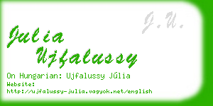 julia ujfalussy business card
